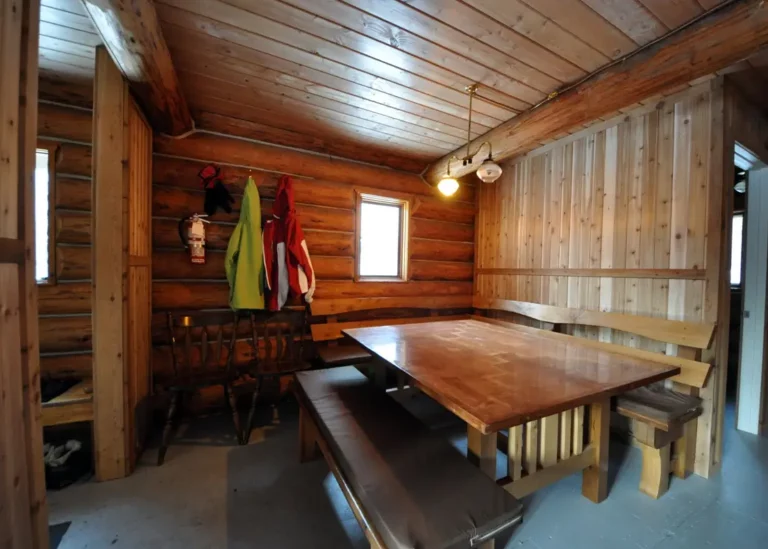 Elk Lakes Cabin Interior Table