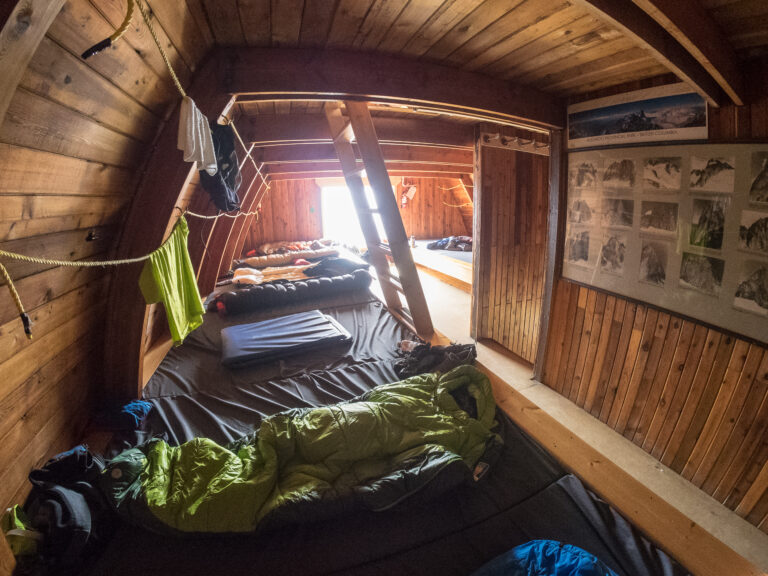 Sleeping area at Conrad Kain hut