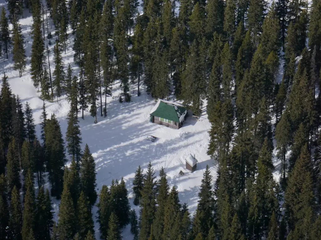 Cameron Lake Cabin Aerial View