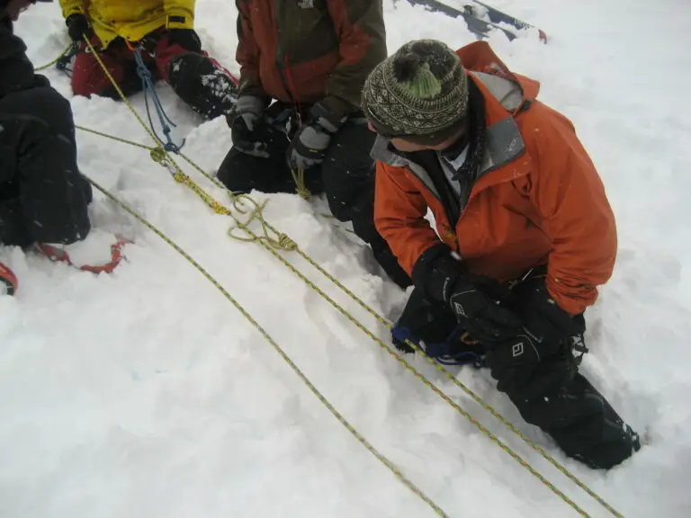 Crevasse rescue practice