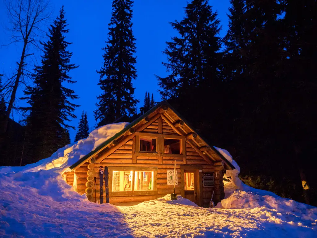 Wheeler Hut Winter Evening