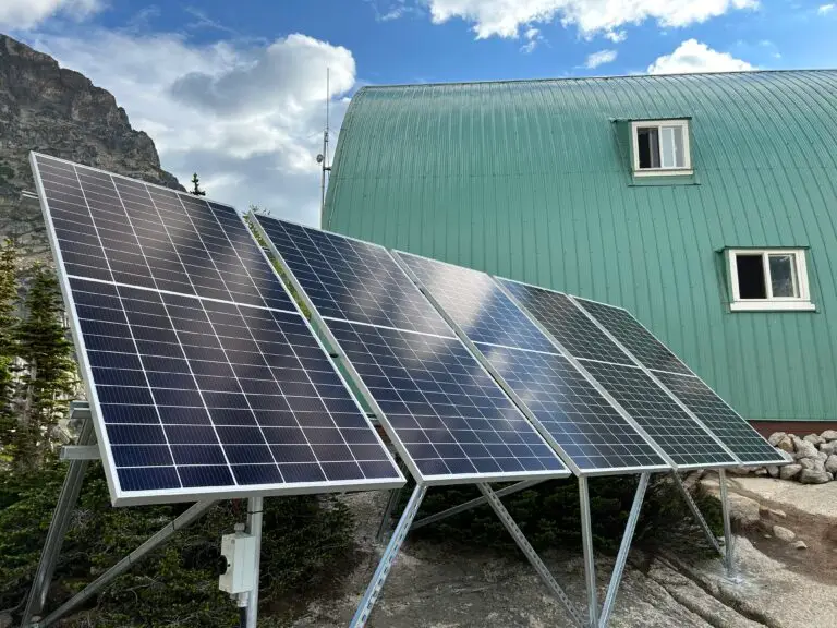 Solar panels at the Conrad Kain Hut