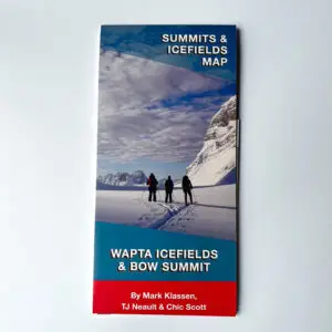 Wapta Icefields and Bow Summit map